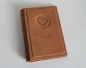 Mobile Preview: Stammbuch "Herz" aus cognacbraunem Nappaleder